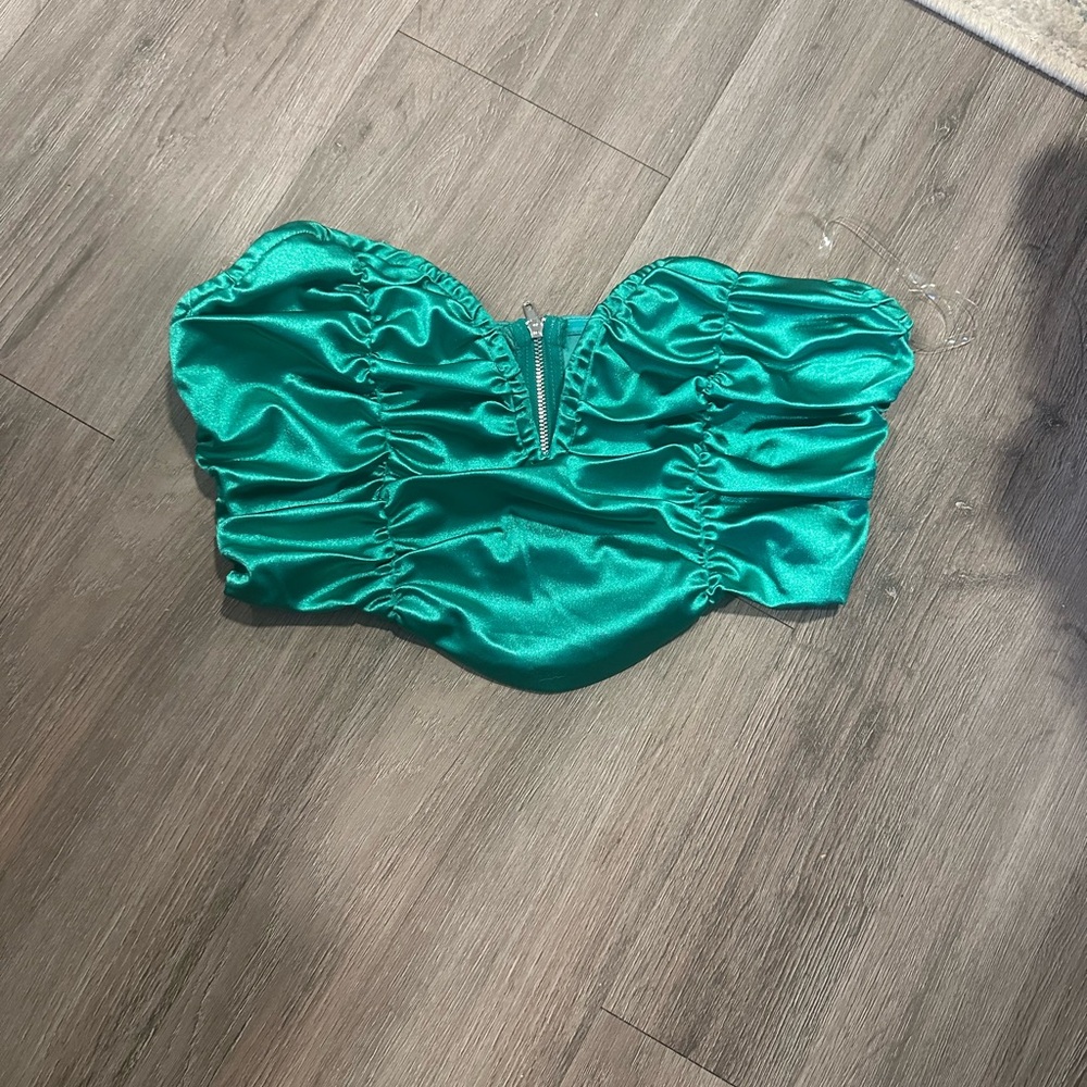 Better Be Teal Strapless Top